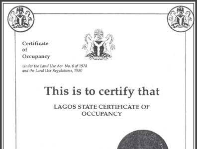 Certificate of Occupancy